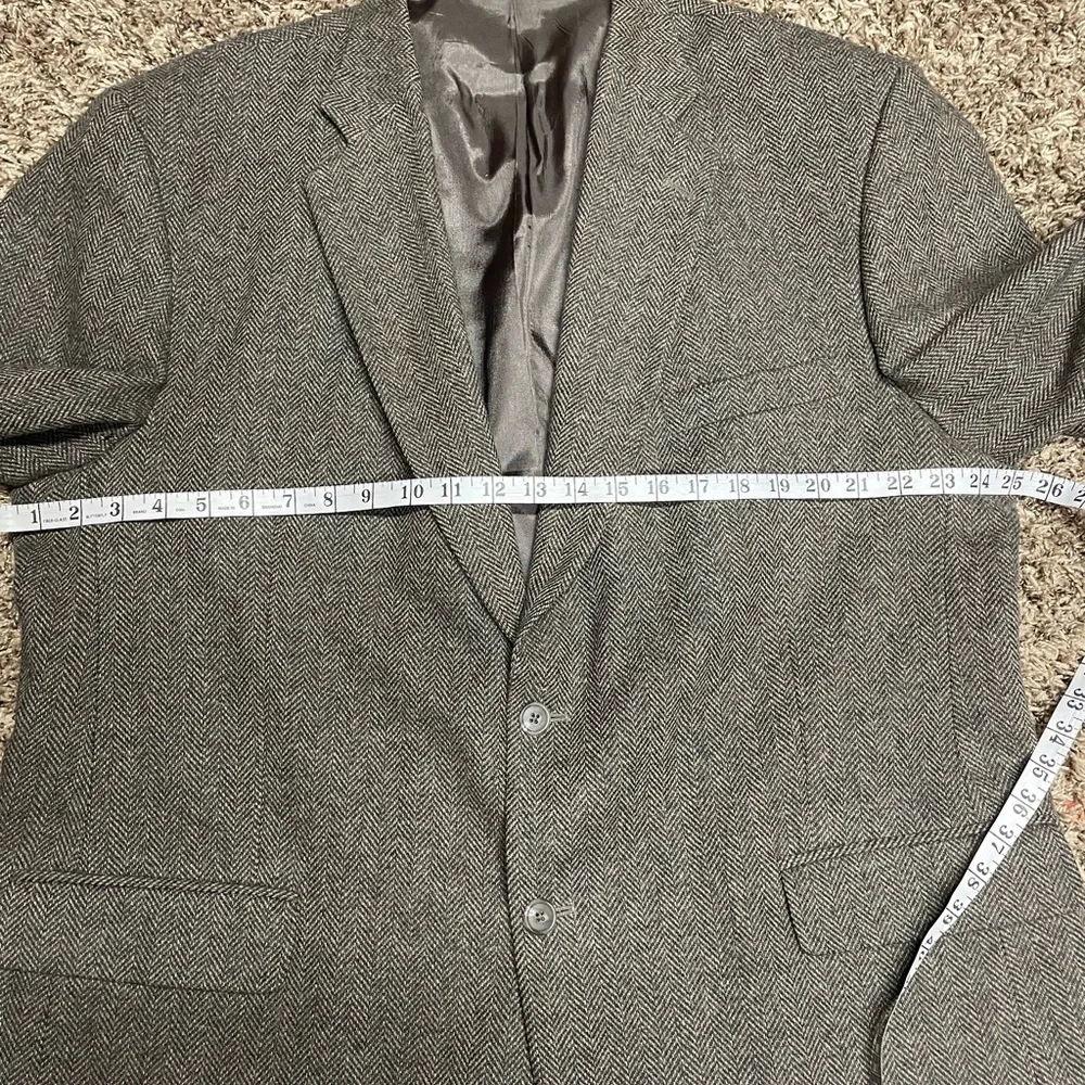 Men’s TownCraft brown herringbone tweed blazer wool/lambswool‎ size 48L
